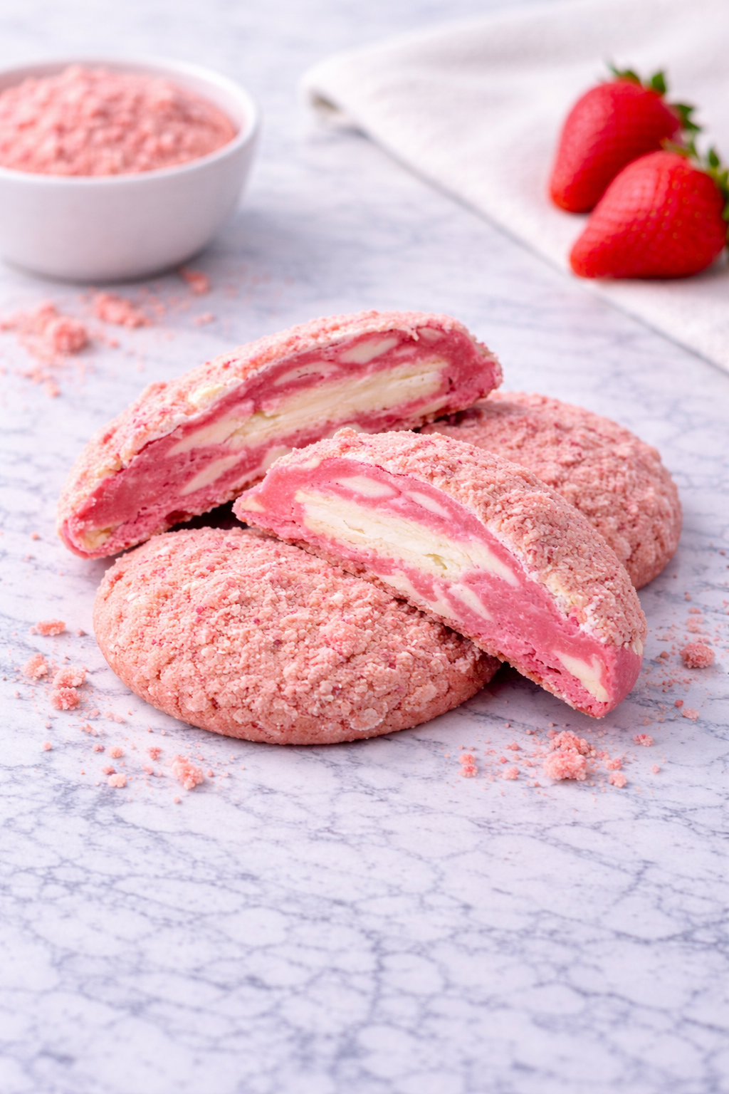 Stuffed Strawberry Shortcake Cookie